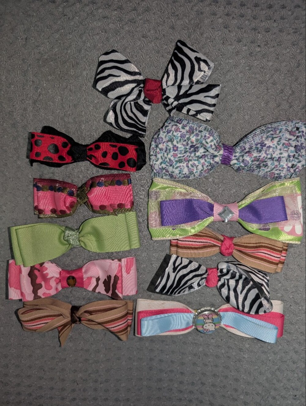 Kids Ribbon Hair Bows - Multi Color Pack